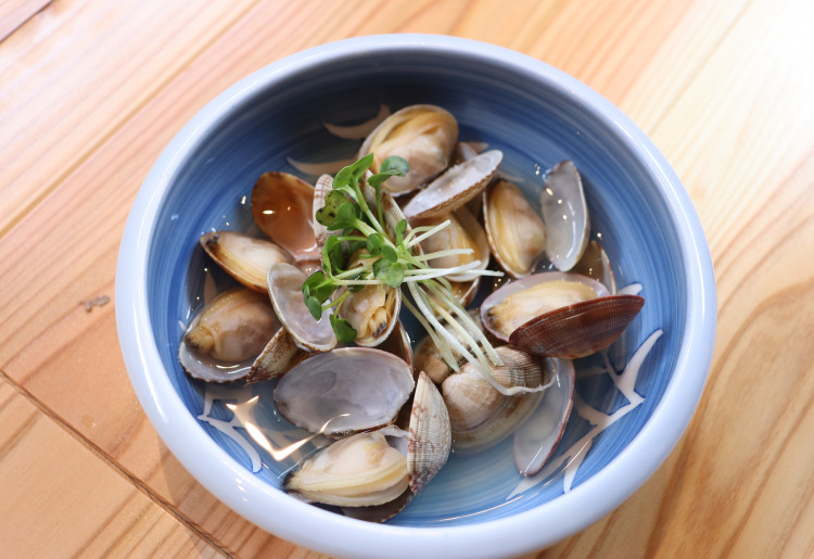 ▼あさり酒蒸し