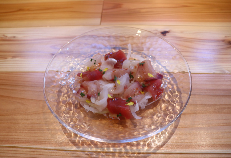 ▼海鮮カルパッチョ