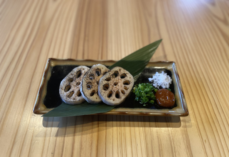 ▼徳島県産れんこんの炭火焼き