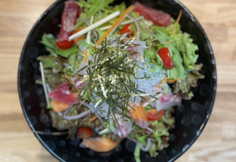 ▼海鮮サラダ(オリジナル柑橘ドレ)